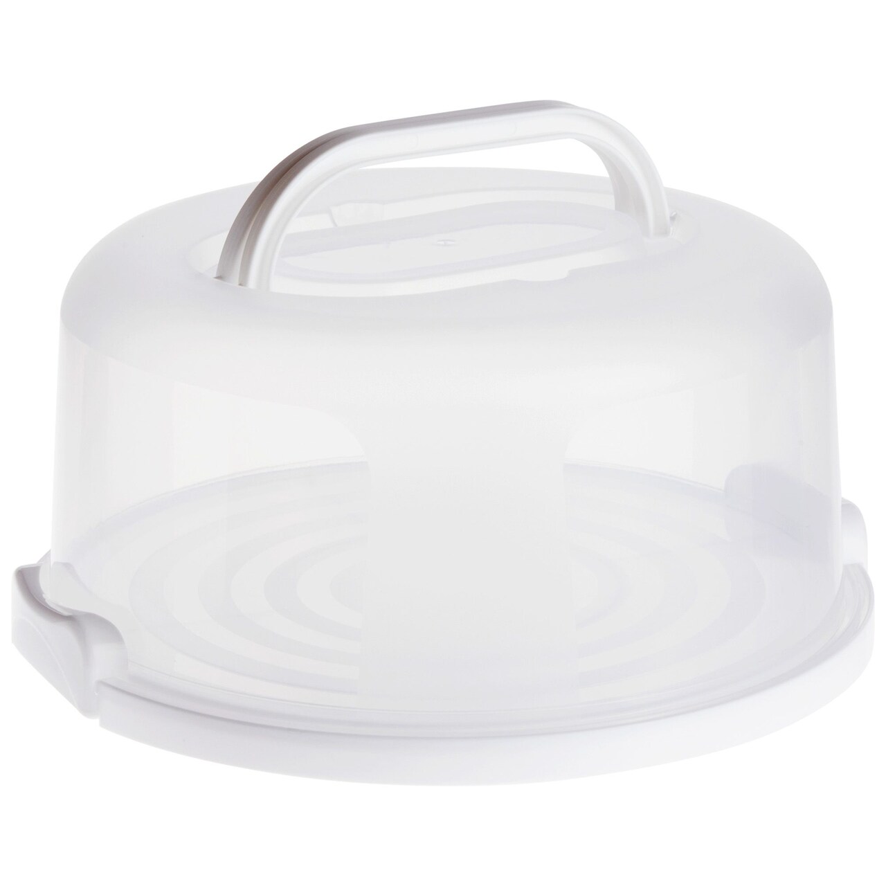 Round Cake Carrier with Lid and Handle, Dessert Container for Pie, Cupcakes (12 x 5.9 In)